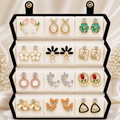 Premium Earring 12 Pair Foldable Velvet Earring Display Box