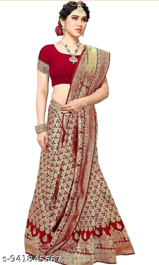 Women's Trendy Banarasi Kanjivaram Art Silk Saree with Blouse Material