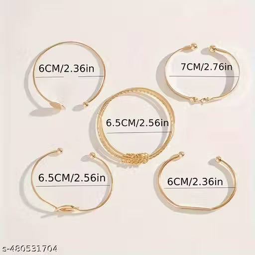 Goldiwala Best Gift For Sister Stackable Set of 4 Bracelet Combo With Gold-Plated For Women & Girls (Copy)
