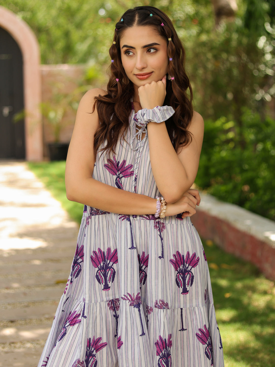 Women Printed Fit and Flare Knee Length Ethnic Dresses