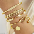 Goldiwala Best Gift For Sister Stackable Set of 4 Bracelet Combo With Gold-Plated For Women & Girls (Copy)