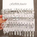 TheVineGirl Silver Plated Of 24 Pairs Silver Plated Hoop And Pearl Earrings